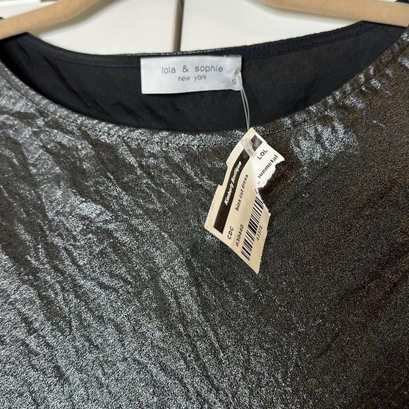 Lola & Sophie Metallic Tank Dress Sz S - Picture 2 of 5
